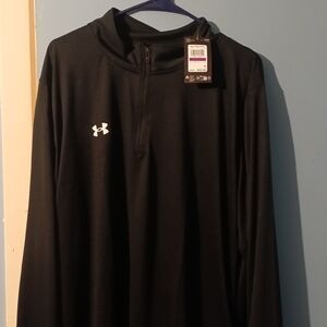 *Brand New* Men's Under Armour Team Tech Black Quarter-zip Pullover 2XL